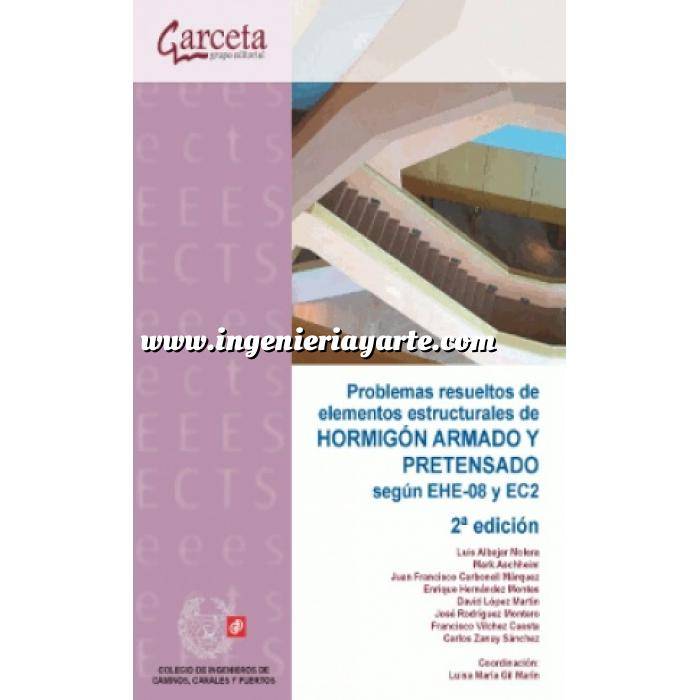 Imagen Estructuras de hormigón Problemas resueltos de elementos estructurales de Hormigón Armado y Pretensado según EHE-08 y EC2 