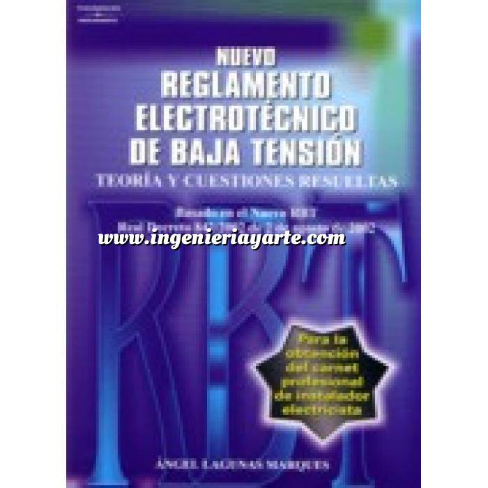 Imagen Instalaciones eléctricas de baja tensión Reglamento electrotécnico de baja tensión. Teoría y cuestiones resueltas