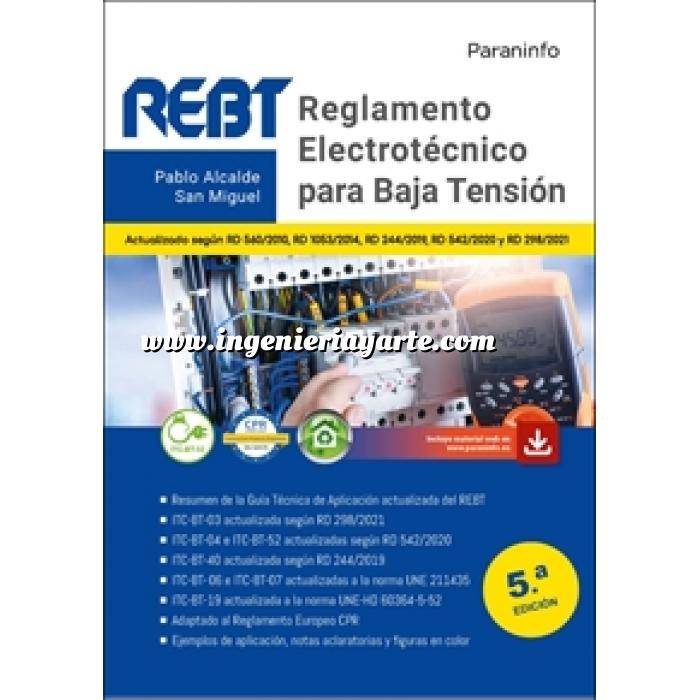 Imagen Instalaciones eléctricas de baja tensión Reglamento electrotécnico para Baja Tensión 5.ª edición 2021 