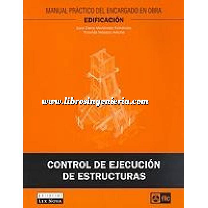 Imagen Estructuras de hormigón Control de ejecución de estructuras.Manual práctico del encargado de obras