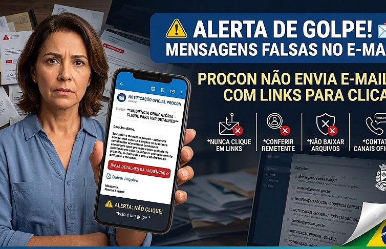 Procon de Primavera do Leste alerta empresários sobre golpe com falsas notificações enviadas por e-mail