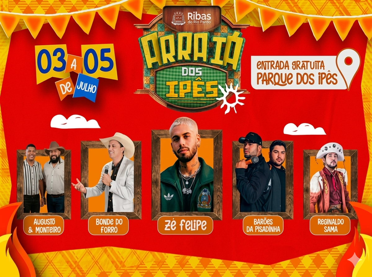 Arraiá dos Ipês começa hoje com atrações de peso na programação de três dias
