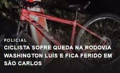 Ciclista fica gravemente ferido na SP-215 em São Carlos/SP