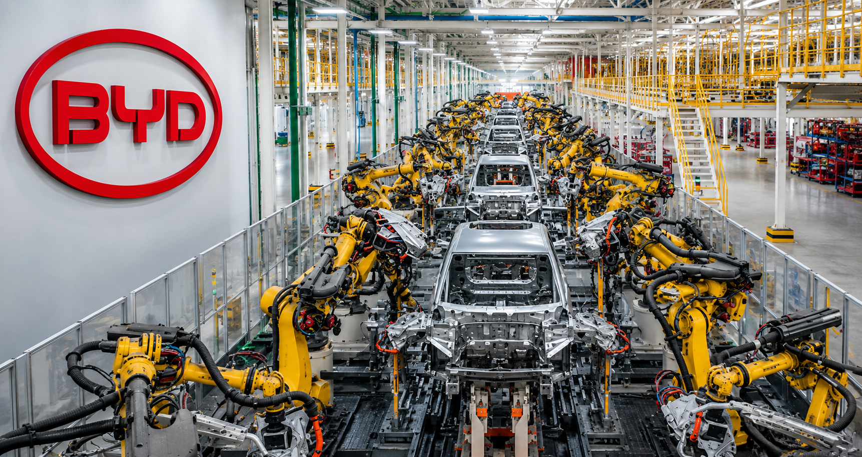Com alta de 107%, BYD encosta nas líderes e transforma disputa no setor automotivo
