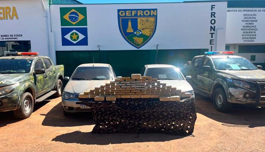 Gefron causa prejuízo de R$ 530 mil às facções criminosas com apreensão de quatro veículos e 67 quilos de drogas