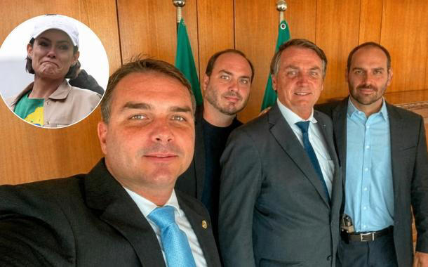 Flávio Bolsonaro, Eduardo e Carlos cobram reação de Jair após vídeo de Michelle