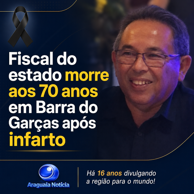 Fiscal do estado morre aos 70 anos em Barra do Garças após infarto