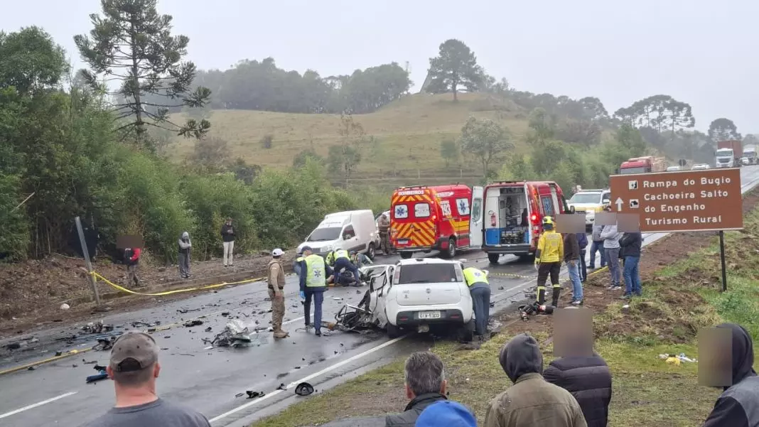PMRv confirma que carro invadiu contramão em acidente na Serra Dona Francisca