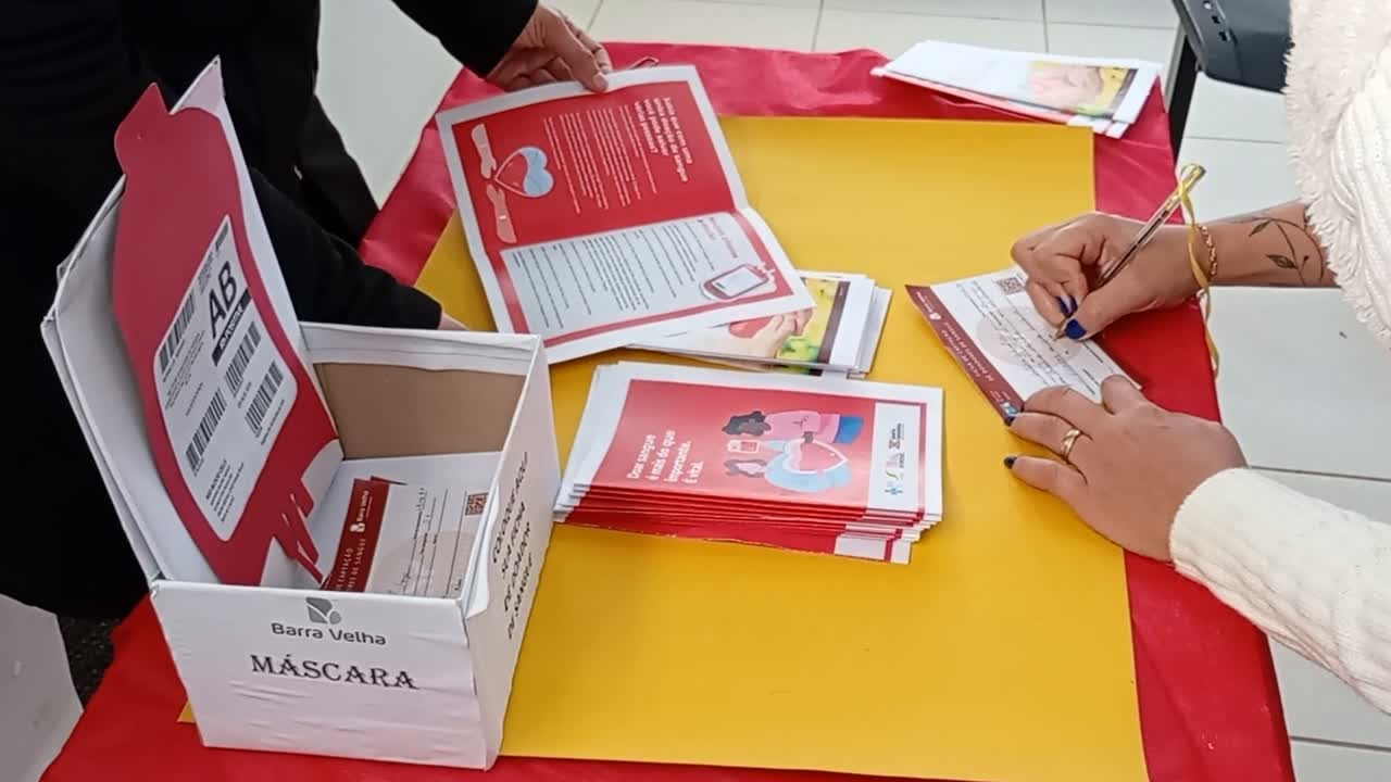 Campanha Junho Vermelho faz captação de doadores de sangue nas UBS de Barra Velha