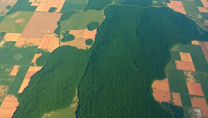 Vista aérea da região