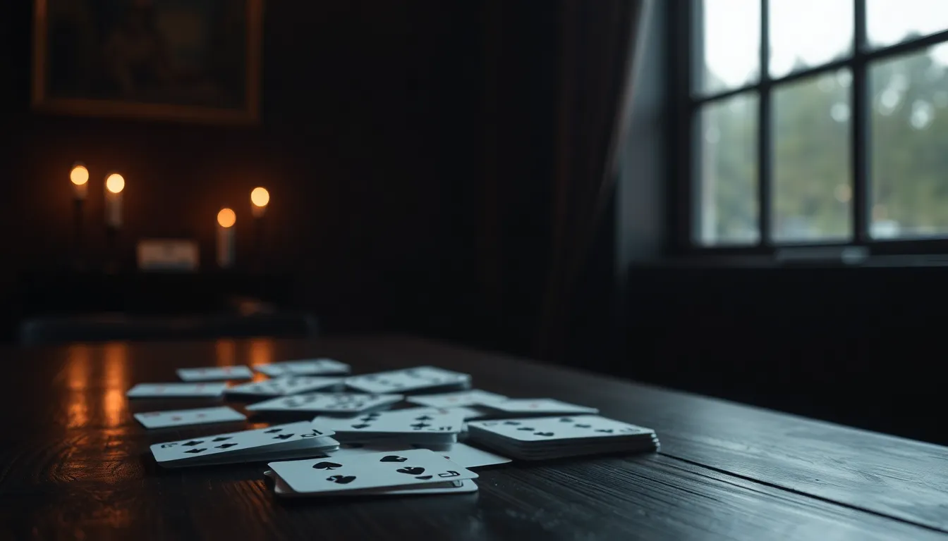 Truco cards on table
