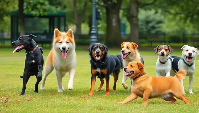Dogs in park
