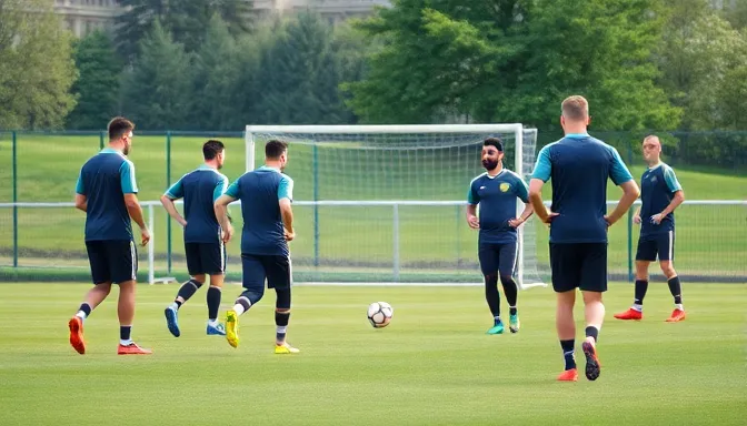Time em treinamento