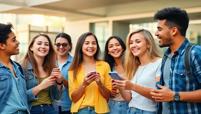 Jovens socializando