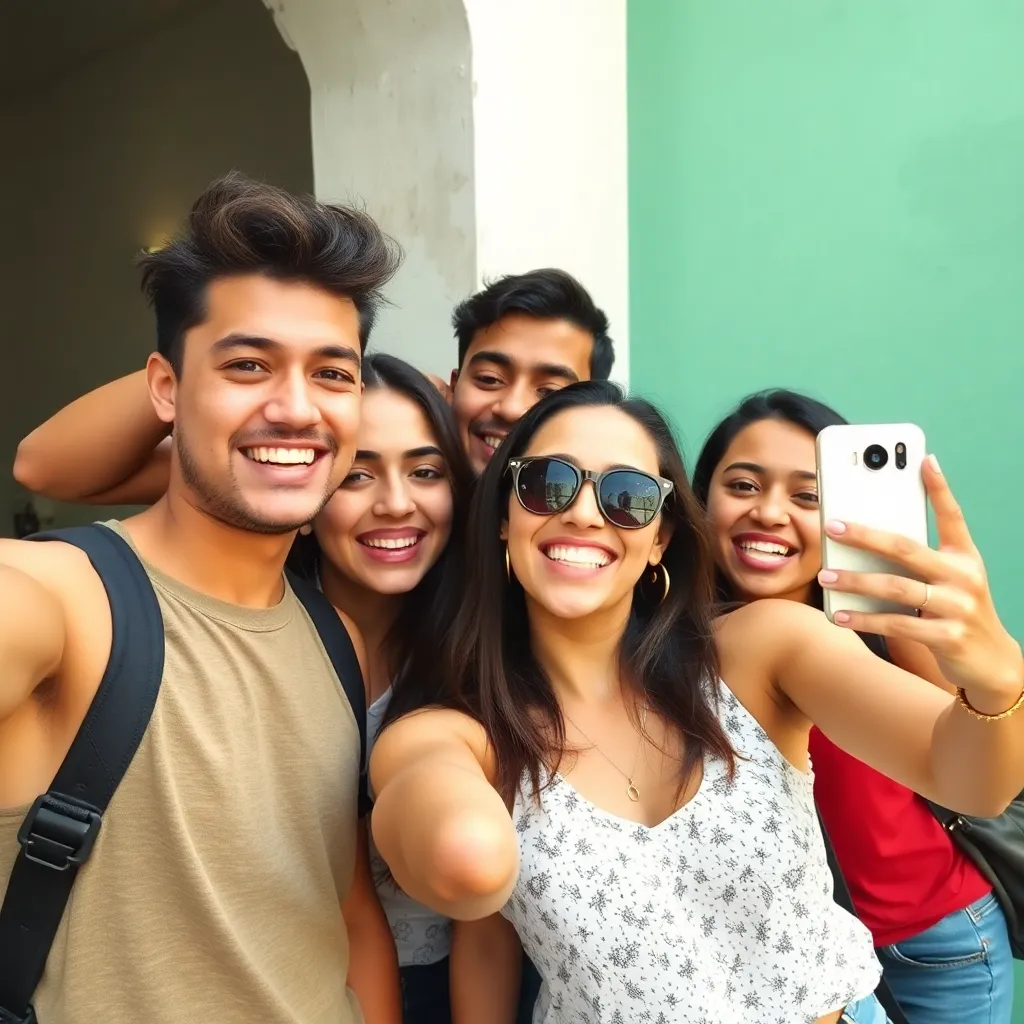 Friends sharing moments