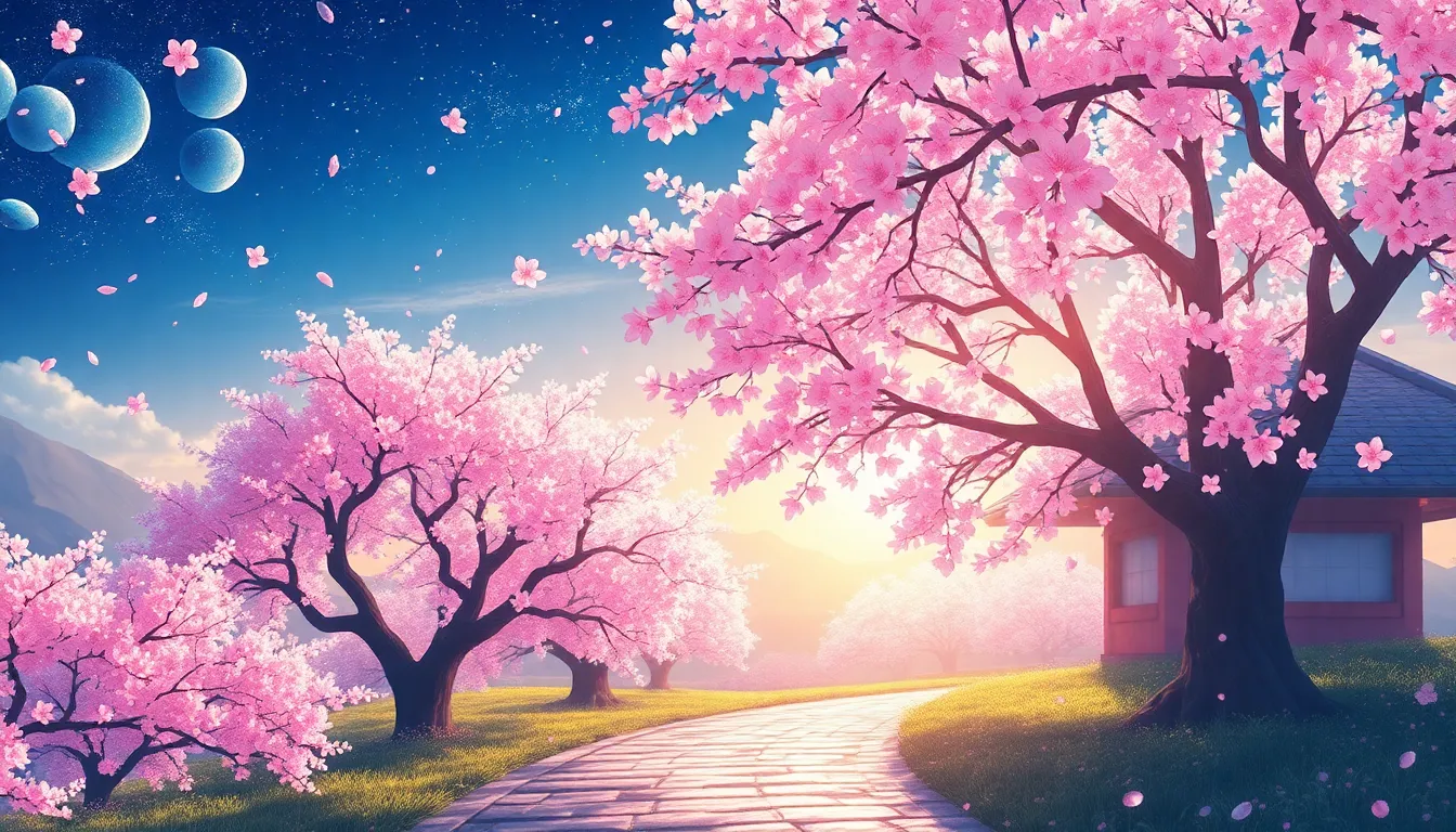 Cherry Blossom Scene