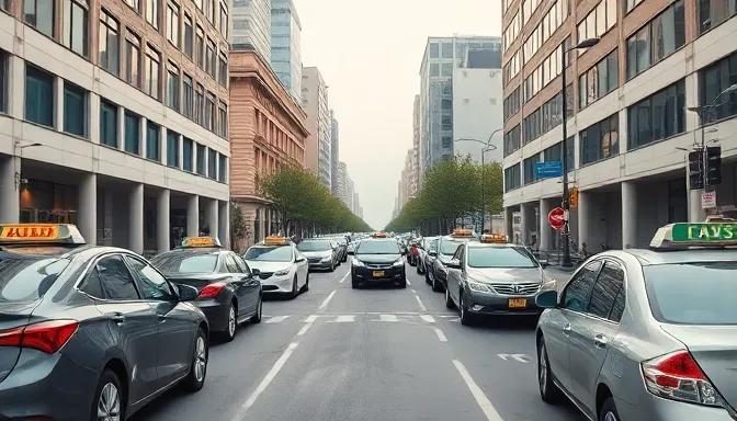 City taxi background