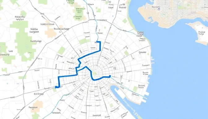 Mapa com rota