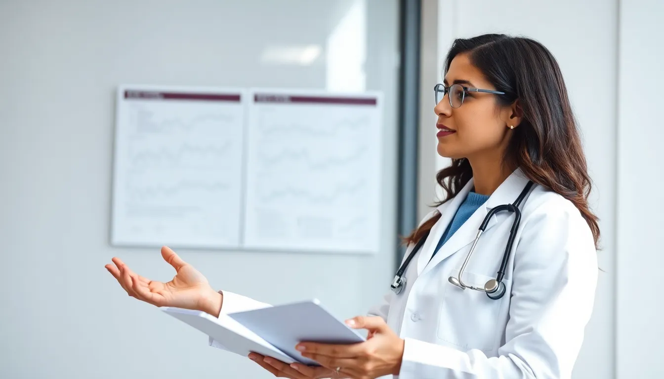 Doctor explaining medical information