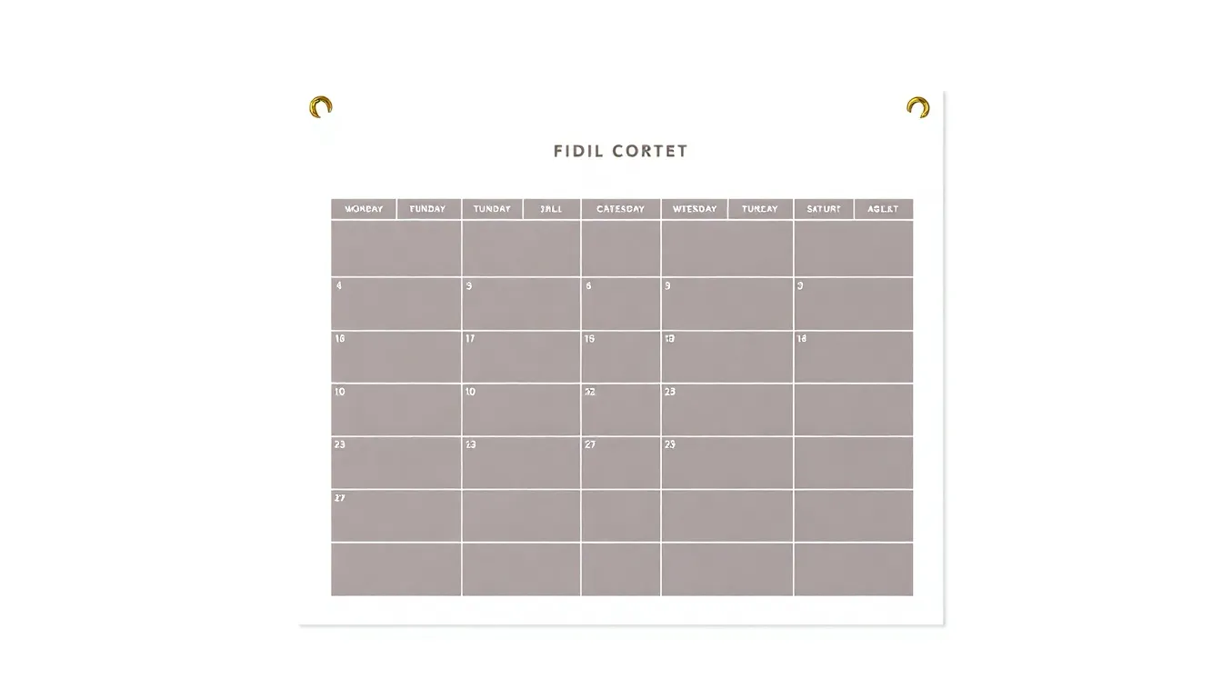 Calendar Header