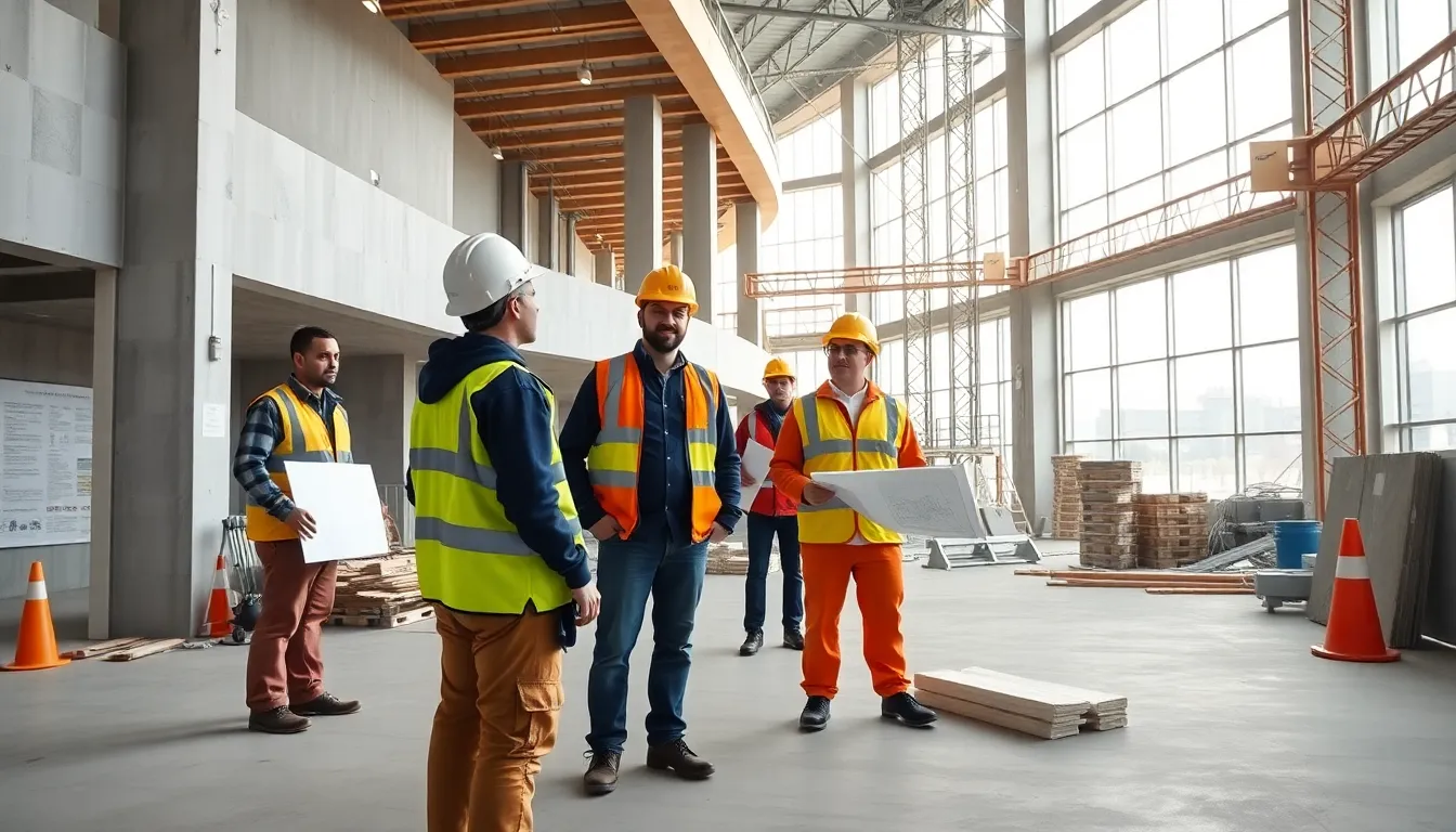 Profissionais da construção