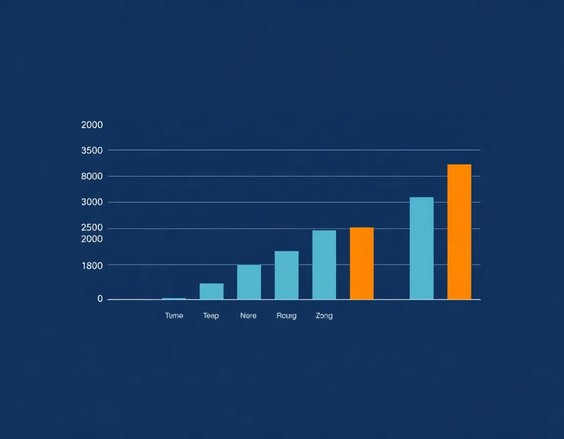 Gráfico de evolução mensal