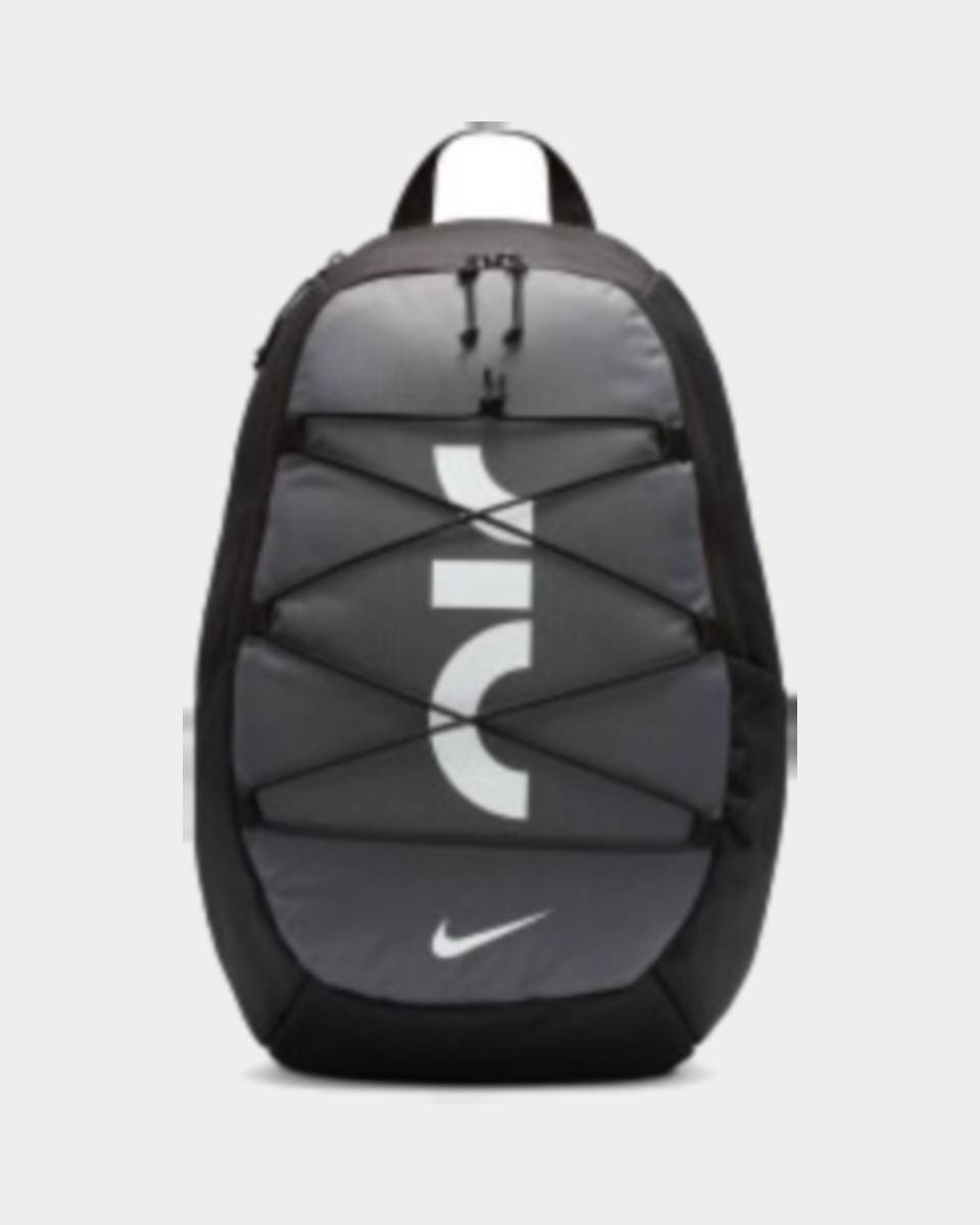 MOCHILA NIKE AIR GRIS CON DETALLES EN AZUL DV6246-009