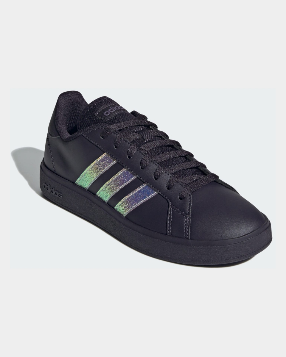 CALZADO ADIDAS GRAND COURT BASE NEGRO CON VIOLETA GOLD DAMA ID3043