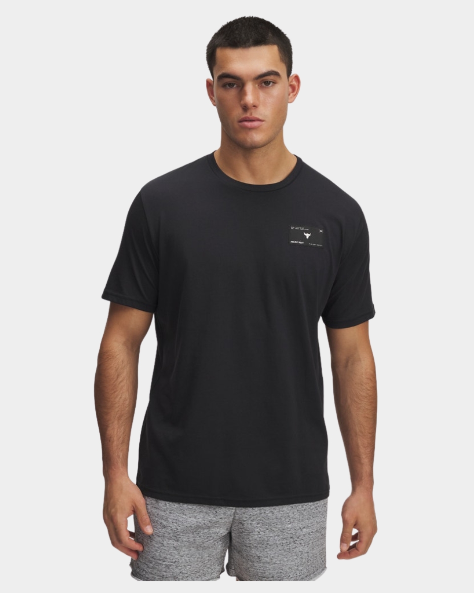 REMERA UA PROJECT ROCK NEGRO MEN 6005025-002