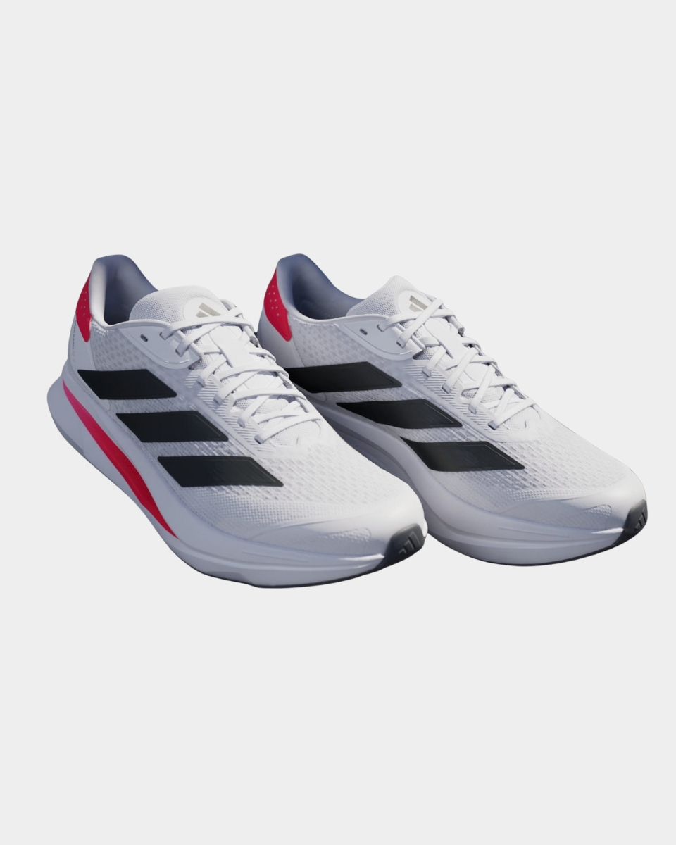 CALZADO ADIDAS DURAMO SL2M BLANCO CON RAYAS NEGRAS Y ROJA MEN IF9396