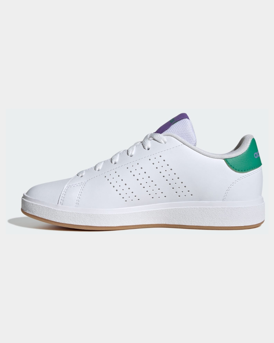 CALZADO ADIDAS ADVANTAGE BASE BLANCO Y COLORES DAMA JQ0394