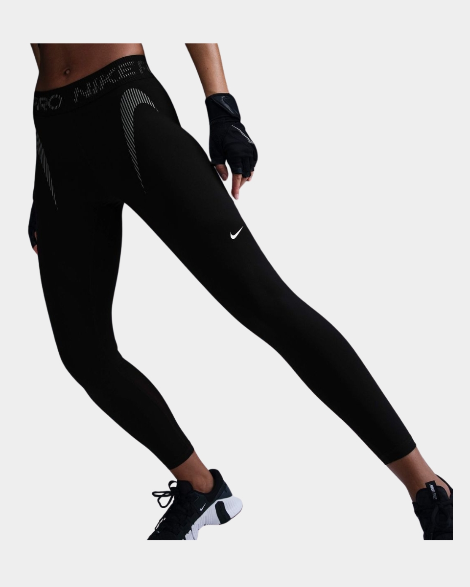 LEGGINS NIKE PRO NEGRO PIPA GRIS DAMA HJ1219-010