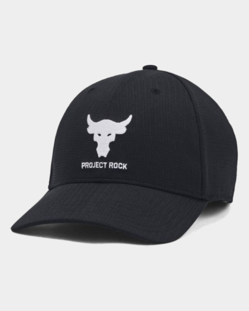 GORRA PROJECT ROCK NEGRO LOGO BLANCO 1369815-003