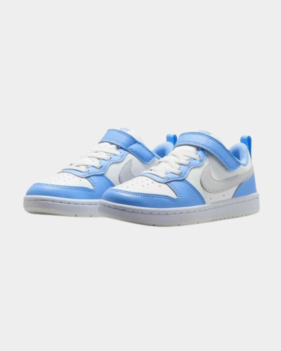 CALZADO NIKE COURT BOROUGH LOW CELESTE Y BLANCO KIDS DV5457-128