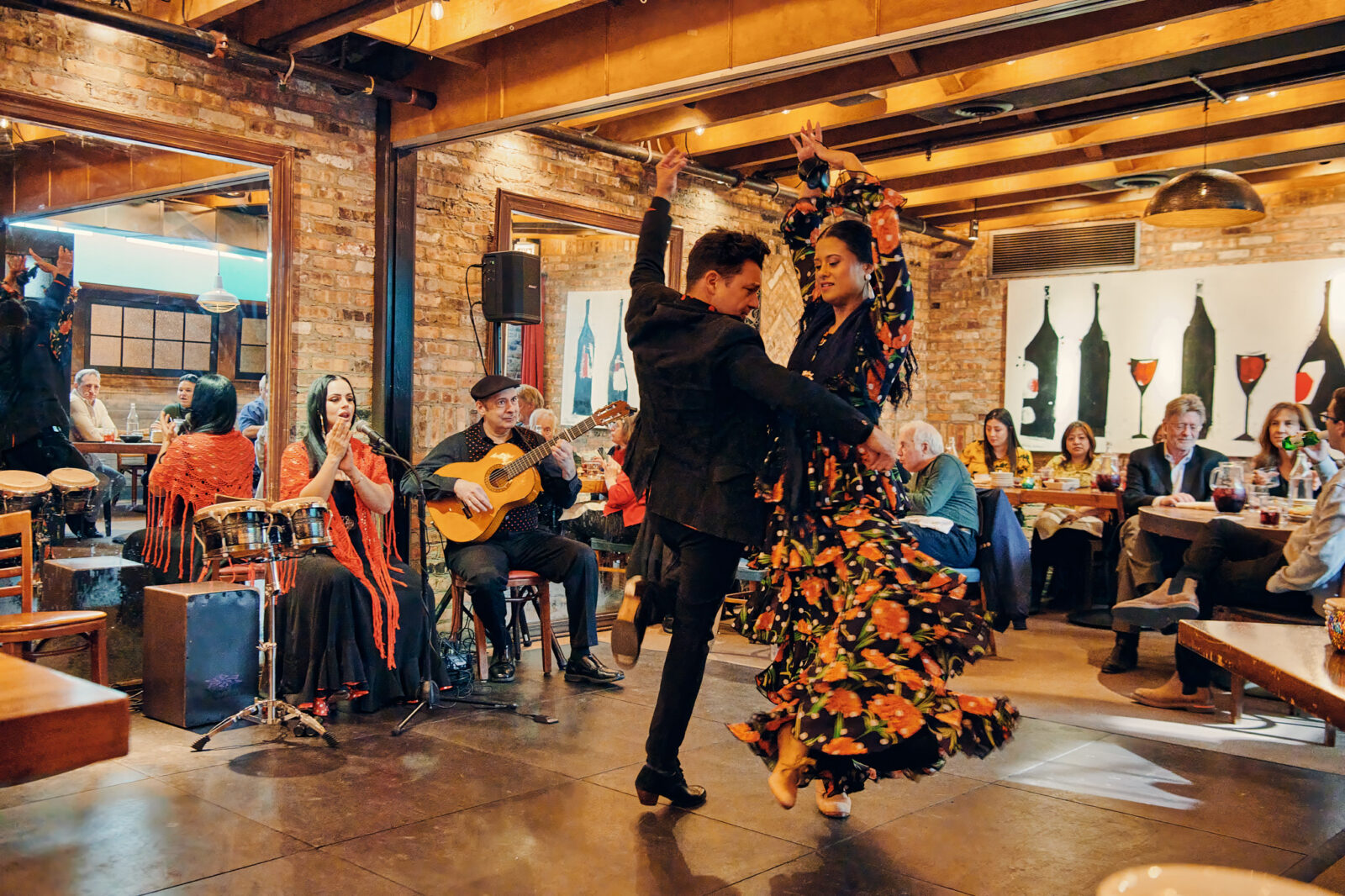 Flamenco dances performing at Cafe Ba-Ba-Reeba!'s Flamenco Show