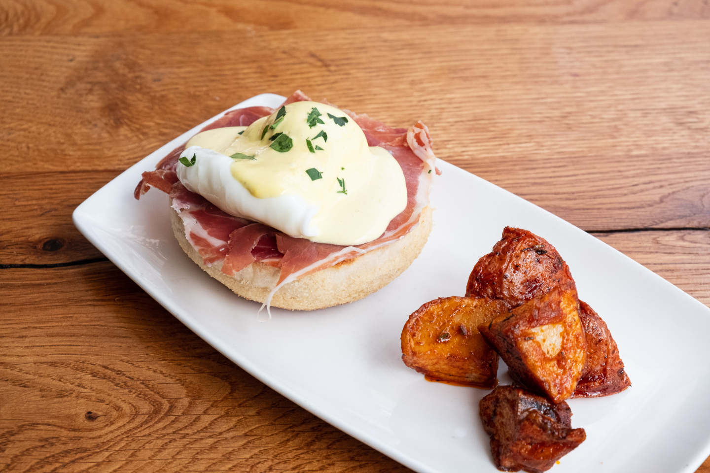 Easter Brunch: A photo of Cafe Ba-Ba-Reeba!'s Jamon Serrano Benedict