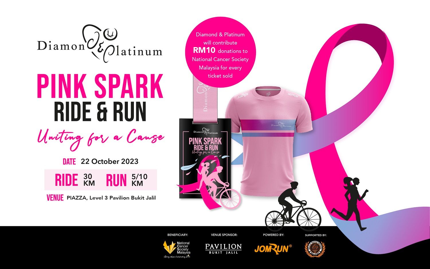 Diamond & Platinum: Pink Spark Ride and Run 2023