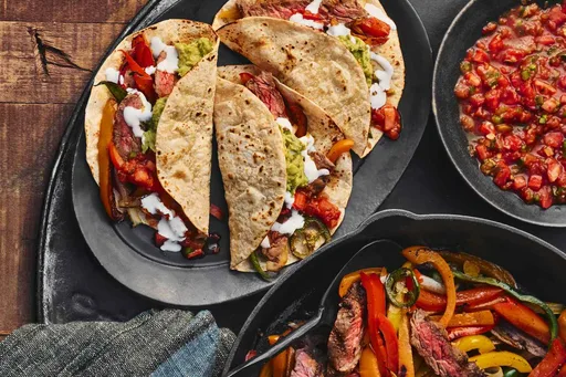 Tacos de fajita de ternera