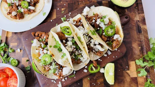 Tacos callejeros de chorizo