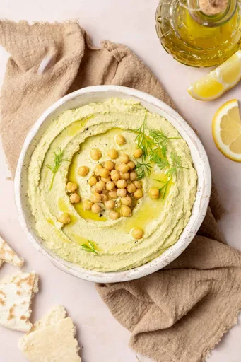 Hummus de limón y eneldo