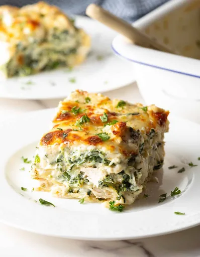 Hähnchen-Alfredo-Lasagne