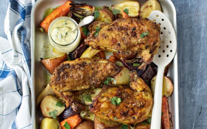 Roast Chicken Breasts with Spicy Mayonnaise