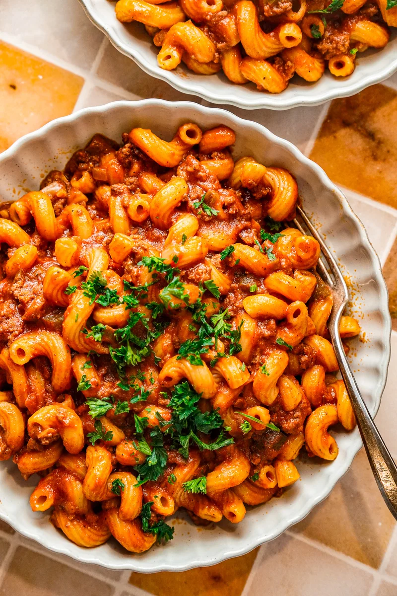 Macarona Bil Lahme (One Pot Pasta)
