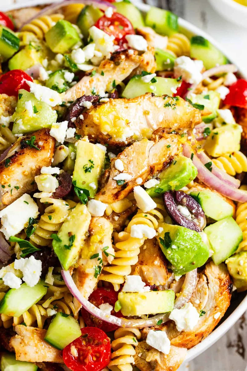 Greek Chicken Pasta Salad (Healthy, High Protein, Easy Meal Prep)