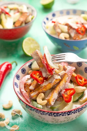 Reduced Fat Thai Green Curry Recipe with Yogurt and Tofu