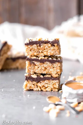 Chocolate Peanut Butter Crispy Bars