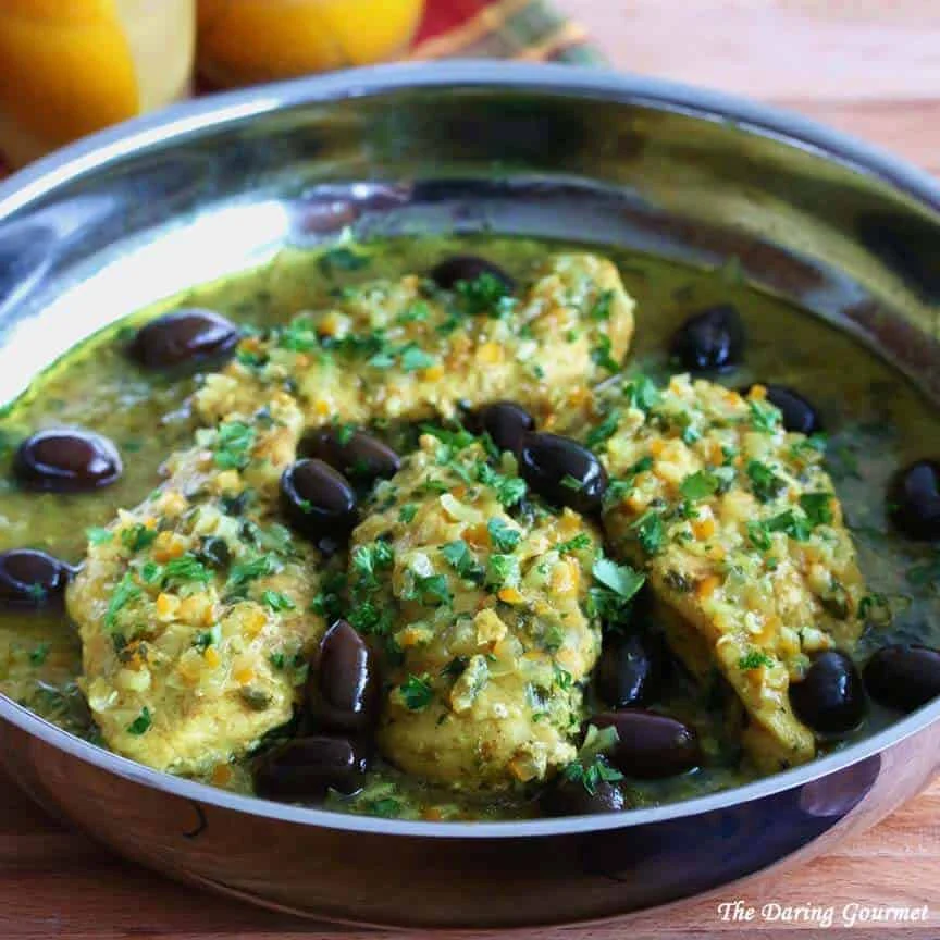 Moroccan Chicken with Preserved Lemon and Olives (Djej Makalli)