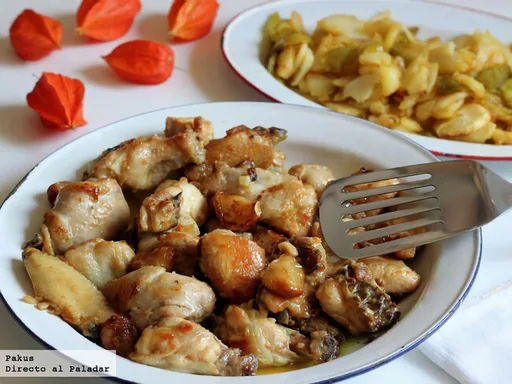 Receta tradicional de pollo al ajillo