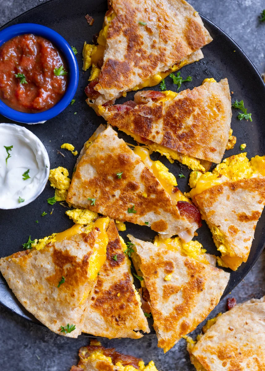Bacon Egg Cheese Breakfast Quesadilla Recipe