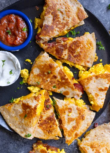 Bacon Egg Cheese Breakfast Quesadilla Recipe